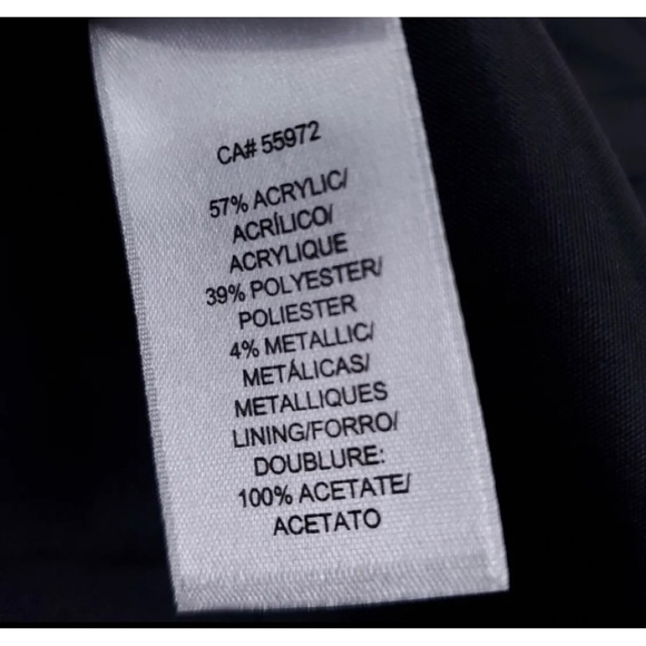 Laundry by Shelli Segal Sz 8 Black Metallic Boucle Tweed Sheath Dress Chain - Picture 11 of 12